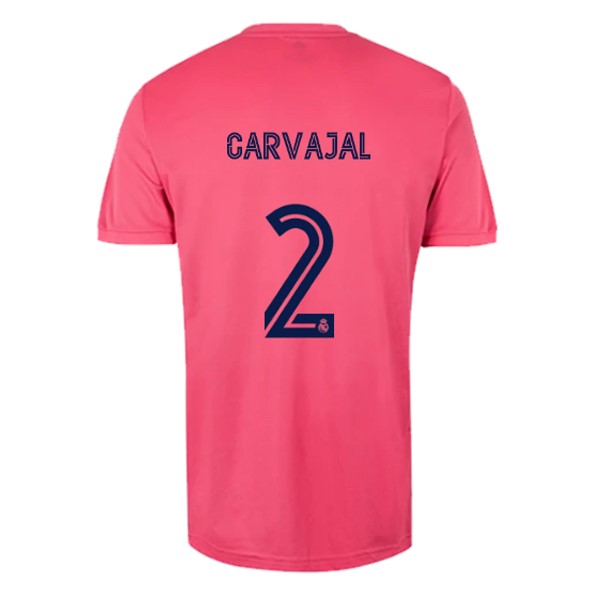 Camiseta Real Madrid Replica Segunda Ropa NO.2 Carvajal 2020/21 Rosa